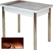 Стол Смарт фотопечать шоколад/дуб молочный/опора хром