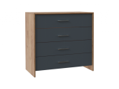 Либерти Комод с плитой 22мм Дуб крафт золотой/Антрацит