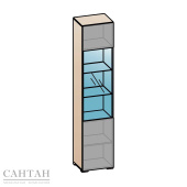 УНА Лофт ШК-2808Л Черный ясень-Графит