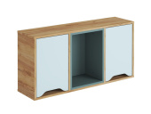 RICH Полка навесная ПН-001 кор-Дуб Крафт золотой, фас-Мята/Сумеречно голубой снят