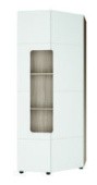 ПАЛЕРМО-3 Шкаф угл.с откр.полками ШК 014 шимо св/белый глянец о