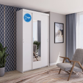 КОМФОРТ 9 М (h=2300) Шкаф-купе кор-Белый гл, фас-белый гладкий остатки