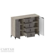 ШЕР КМ-2303 Дуб серый-Айронвуд серебро