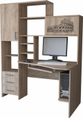 Стол компьютерный КЛ №6 правый дуб барик(с рис)