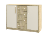 НКМ Эдем-1 секция 12 Комод Дуб сонома/Белый жемчуг