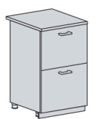 Н 502 Каркас нижнего шкафа с 2 ящ (БЕЛ)