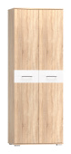 Шкаф 2-х ств. МС "Бьянка" Дуб сонома/Белый глянец