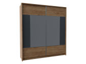 Либерти Шкаф-купе 1600 с плитой 22мм Дуб крафт золотой/Антрацит