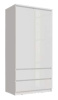 Челси Шкаф 2-х ств (2УПК) комбинированный (Ш) (Белый глянец холодный, белый)