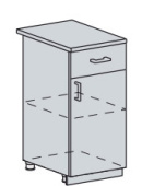 Н 401 Каркас нижнего шкафа с 1 ящиками (БЕЛ)