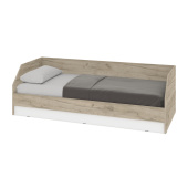 О81 Оливия 600х832х1932 Кровать (Дуб серый/Белый)