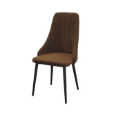 Стул Кора, Бид 10 шоколад, опора чёрный муар