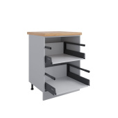 Кухня корпус универсальный серый СКБ 800