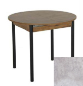 Стол "Ники" 900/1200*750*900 Цемент светлый, опора хром