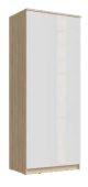 Челси Шкаф 2-х ств платяной (Белый глянец холодный, сонома)