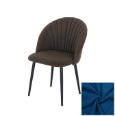 Стул Дени, Бид 36 синий, опора черный муар