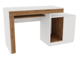 Компьютерный стол 4 белый,вотан