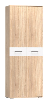 Шкаф 2х ств. МС Бьянка сонома, белый