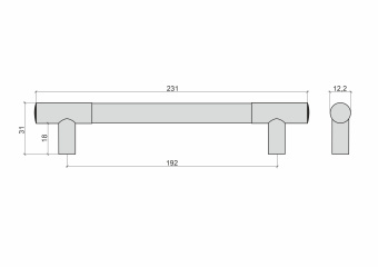 Ручка-скоба С 15 96 (хр+мет) (192)_