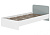 КУБО Кровать (0,9*2,0) КР-002 кор-Белый гладкий, фас-матова Грин Грей Софт