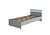 ДЖЕРСИ Кровать КР-003 МДФ 0.9*2.0(комплект) Корпус-Шиншила Серая, Фасад-матовая Скай TS 841-SFT