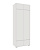Прихожая "Прага" Шкаф 2-х ств. Белый