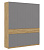 Бостон ШК-004 Шкаф 4х ств ЛДСП(комплект) кор-Дуб Крафт золотой, фас-Серый Шифер/дуб Крафт золотой