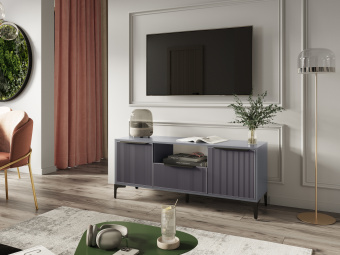 тв тумба Кимберли_серый графит_графит софт