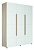 ПАЛЕРМО-3 Шкаф 3х ств ШК 042 (Н2300) Ясень шимо св/белый глянец 
