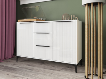 комод_белый текстурный_белый глянец