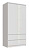 Челси Шкаф 2-х ств (2УПК) комбинированный (Ш) (Белый глянец холодный, белый)