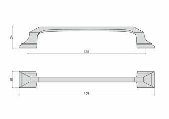 Ручка-скоба FS 194 128 олово старое_