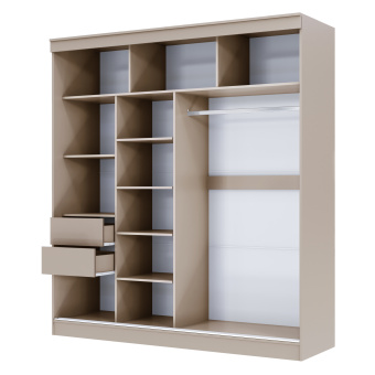 шкаф Танго_кашемир белый фон открытый