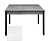 Стол "Денвер" 1100(1400)*750*680 Бетон пайн белый,опора Квадро чёрный муар