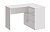 Челси Стол письменный угловой (Ш) (Белый глянец холодный, белый)