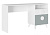 КУБО Стол письменный СП-001 МДФ (Комплект) кор-Белый гладкий, фас-матова Грин Грей Софт 