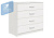 ЭВА Комод КМ 021 кор- Белый гладкий, фас- белый гладкий