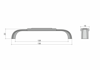 Ручка-скоба FS 139 128 старое олово_белый_