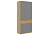 Бостон ШК-001 Шкаф 2х ств ЛДСП(комплект) кор-Дуб Крафт золотой, фас-Серый шифер/дуб Крафт золотой