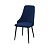 Стул Кора, Бид 36 синий, опора чёрный муар