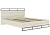 ЛОФТ Кровать КР-001 1600 с ПМ кор-Дуб Крафт белый, фас-Дуб Крафт белый снят