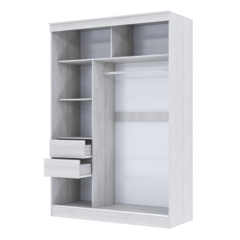 Шкаф танго_ясень анкор светлый 1,5м открытый