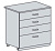 Н 804 Каркас нижнего шкафа с 4 ящ (БЕЛ) Снят