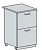 Н 502 Каркас нижнего шкафа с 2 ящ (БЕЛ)