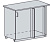 НУ 990М Каркас нижнего углового шкафа (ВОТАН)