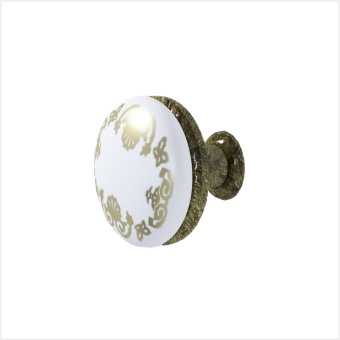 М0055 Ручка-кнопка (орнамент золотой). К