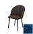 Стул Дени, Бид 36 синий, опора черный муар